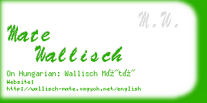 mate wallisch business card
